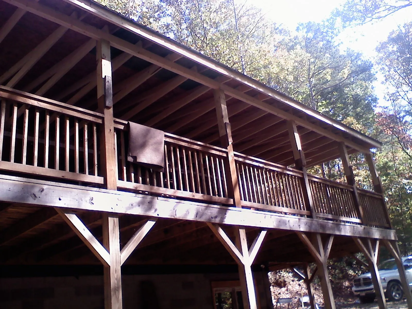 Timber framing under a new elevated porch and deck — Roof Leak Repair in Coloma by Roofing Brothers